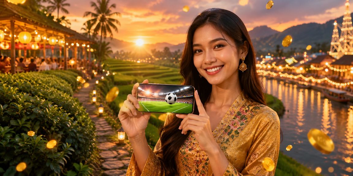 Suasana taruhan bola sepak langsung bergaya Melayu di Kedah dengan skrin perlawanan masa nyata