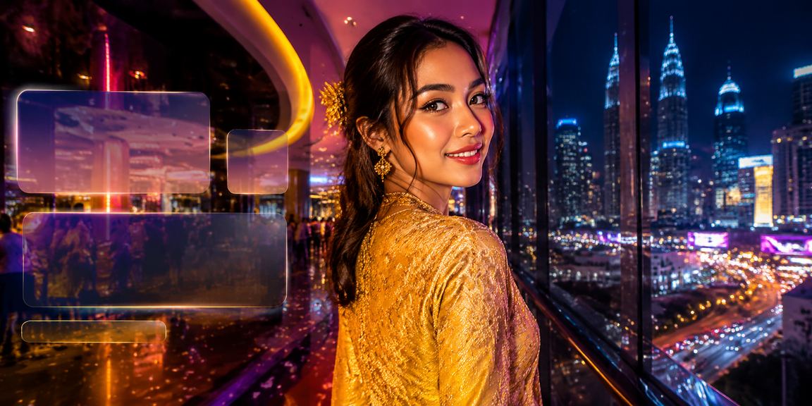 Suasana hiburan kasino dalam talian bergaya kebaya moden di Petaling Jaya untuk pemain E-Sukan